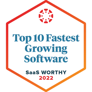 Award Top 10 Fastest Growing Software SaaS Worthy 2022